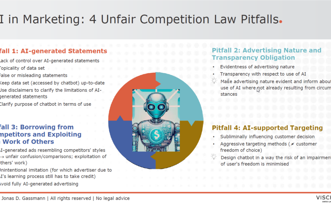 Part 9: AI in marketing: 4 unfair competition law pitfalls Blog VISCHER AG Blog